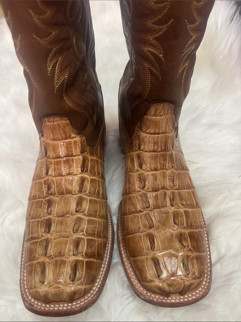 Cody James Men's Caiman Cognac Exotic Leather Western Boots